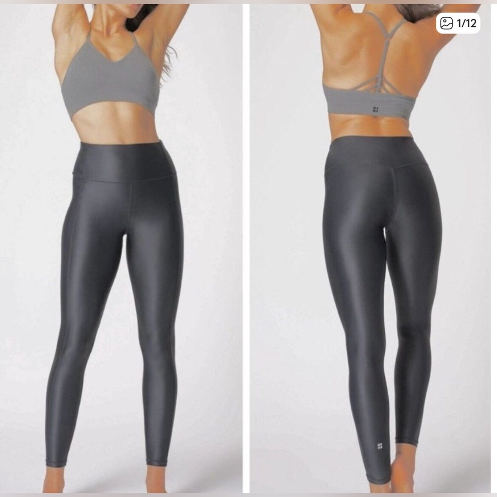 Sweaty Betty Hi Shine 7/8 Leggings Steele Gray